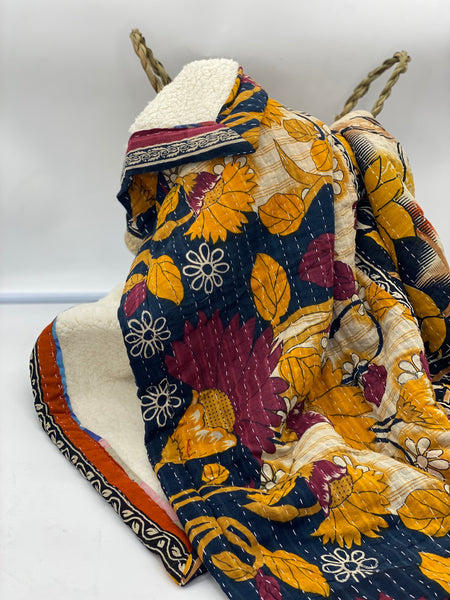 Helen - Kantha Sherpa Throw