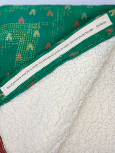 Marley - Lyrical Vintage Kantha Sherpa Throw