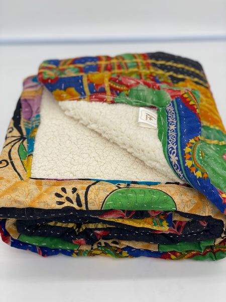 Anita - Kantha Sherpa Throw