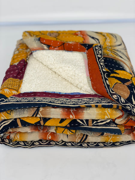 Helen - Kantha Sherpa Throw